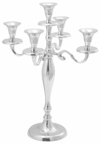 Suporte para velas vidaXL Prateado 29x29x40 cm Alumínio