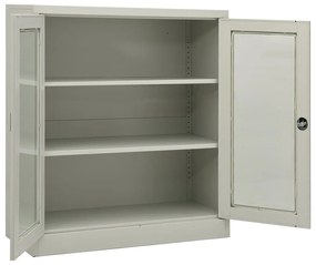 Armário de escritório 90x40x105 cm aço cinzento-claro