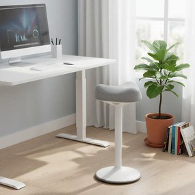 Banco escritorio 34 x 34 x (59-83,5) cm inclinável em 360° cinzento
