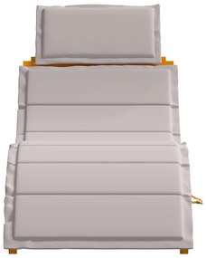 Espreguiçadeiras vidaXL com Almofadas 2 pcs Taupe Madeira Sólida de Ac