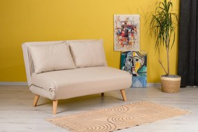 Sofá-Cama 2 Lugares Folde – Creme – 120 x 79 x 80 cm