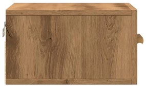 Mesa de cabeceira de parede 35x35x20 cm cor carvalho artisiano