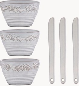 Taças de petiscos com espátulas Croft, conjunto de 6