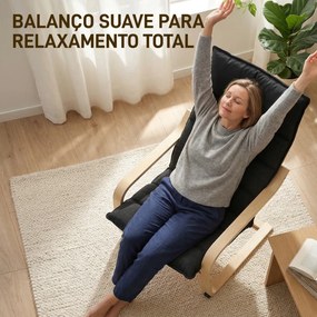 Poltrona de Sala Moderna com Encosto Alto Acolchoado Estrutura de Madeira e Estofada em Veludo 67x83x105 cm Preto