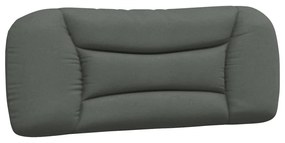 Estrutura de cama sem colchão 100x200 cm tecido cinzento-escuro