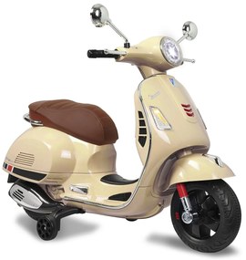 Mota elétrica infantil bateria 12V Vespa GTS 125 bege