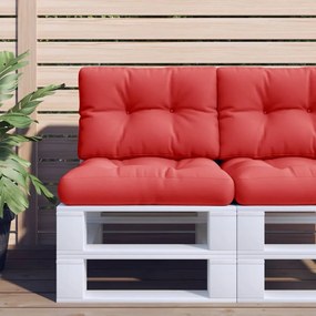 vidaXL Almofadão para paletes 50x40x12 cm tecido vermelho
