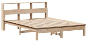Cama com estante sem colchão 160x200 cm pinho maciço