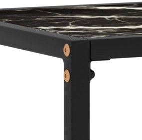 Mesa consola 60x35x75 cm vidro temperado preto