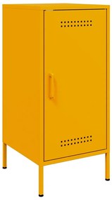 Aparadores 2 pcs 36x39x79 cm aço amarelo mostarda