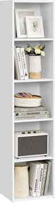 Estante com 5 compartimentos abertos 24 x 30,2 x 134,2 cm em branco