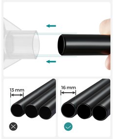 Guarda Roupa com prateleiras, muito espaço 45 x 127 x 176 cm preto
