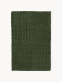 Tapete em lã artesanal com relevo Mason