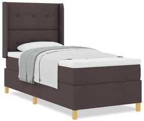 Cama Box Spring com Colchão Castanho 80x200 cm