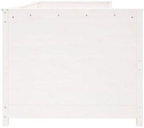 Sofá-cama sem colchão 80x200 cm madeira de pinho maciça branco