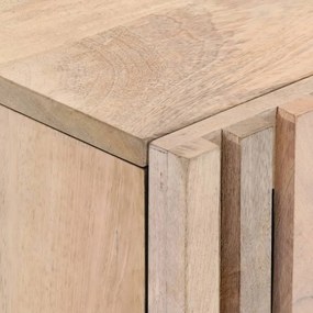 Mesa cabeceira 40x34x46 cm madeira mangueira branqueada maciça