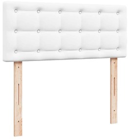 Estrutura de cama otomana com colchão 120x200 cm branco puro