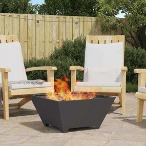 vidaXL Fire Pit Preto 60 x 60 x 30 cm Aço laminado a frio