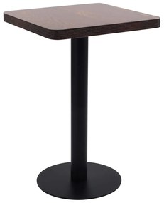 vidaXL Mesa bistrô 50x50 cm MDF castanho-escuro