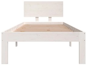 Estrutura cama pequena solteiro 75x190 cm madeira maciça branco