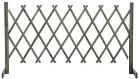 vidaXL Vedação em treliça para jardim 150x80 cm abeto maciço cinzento