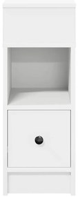 Mesas de cabeceira 2 pcs com gaveta 25x31x66 cm branco