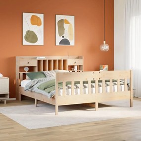 vidaXL Cama sem colchão 200x200 cm madeira de pinho maciça