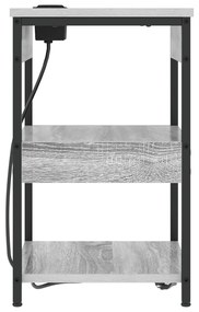 Armário de Cabeceira Sonoma cinzento 41 x 31 x 51 cm