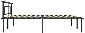 Estrutura de cama metal 200x200 cm preto