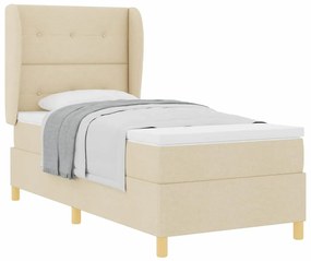 Cama Box com Colchão vidaXL - Creme, 100x200 cm, Tecido