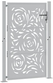 Portão de jardim 105x155 cm design de chama de aço resistente