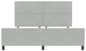 Cama vidaXL Cinza Claro 180x200 cm Veludo
