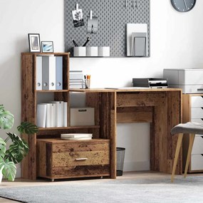 vidaXL Gabinete de Gavetas com roda Castanho 55 x 45 x 33.5 cm