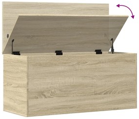 Caixa de arrumação 100x42x46 cm deriv. madeira carvalho sonoma