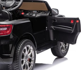 Carro elétrico para Crianças 2 a 5 anos, 12V Dodge Durango Rodas de espuma EVA, assento Couro ecológico e Comando Preto