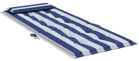 Almofadões cadeira encosto alto 6 pcs tecido oxford azul/branco