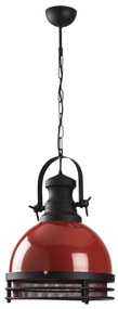 Candeeiro de Teto Saglam – Vermelho/Preto – Diâmetro 32 cm, Altura 144