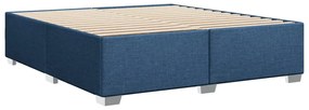 Cama com molas/colchão 180x200 cm tecido azul