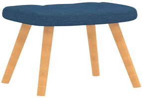 Cadeira de descanso com banco tecido azul