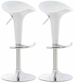 Conjunto de 2 bancos de bar Saddle 37 x 87 x 37 cm Branco