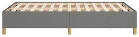 Estrutura de cama sem colchão 120x200 cm tecido cinzento-escuro