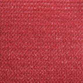 Para-sol estilo vela 160 g/m² 3,5x5 m PEAD vermelho