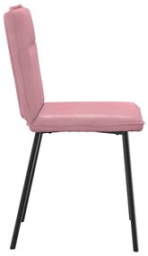 Cadeiras de jantar 6 pcs veludo rosa