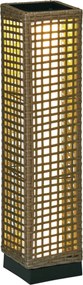 Outsunny Candeeiro LED Solar Vime Sintético Automático Varanda Pátio 15,5x15,5x69cm Bege Iluminação Exterior | Aosom Portugal