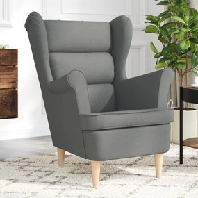 vidaXL Cadeira com apoio de braços 74x84x100 cm tecido cinzento-escuro