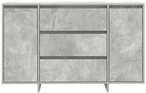Sideboard Cinzento de Concreto 120x41x75 cm em Madeira Engenheirada