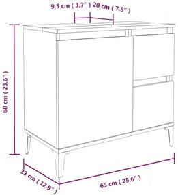 3 pcs conjunto móveis WC derivados de madeira carvalho castanho