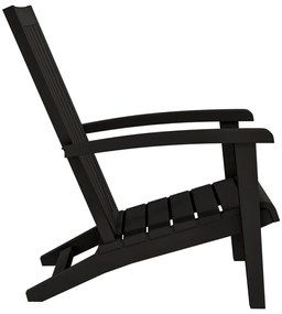 Cadeira de jardim Adirondack polipropileno preto