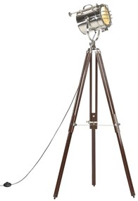 vidaXL Candeeiro de chão tripé 180 cm madeira de mangueira maciça