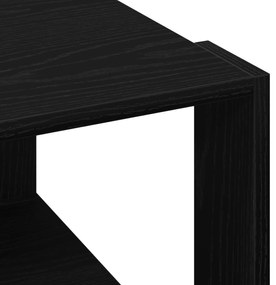 Mesa de Centro vidaXL Preta em Carvalho 85x55x31 cm em Madeira Derivad